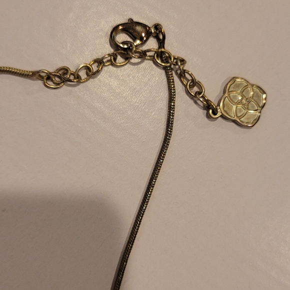 * READ * Rare Kendra Scott Cobalt Iridescent Necklace 14K Gold Plated over Brass - Picture 10 of 16